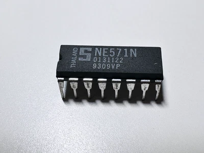NE571N Signetics аудио компандор компрессор расширитель 110 дБ динамический диапазон DIP-16 - Изображение 1 из 3