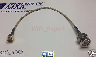 RG316 LOW LOSS COAX RF CABLE BNC  MALE TO SMA M/F STRAIGHT ANGLED 4-20" USA - Image 1 of 3