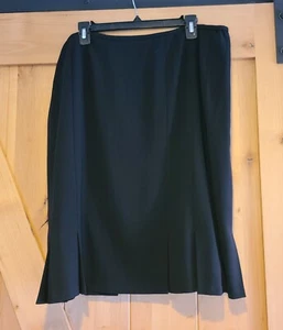 Jones New York Size 16W Ribbed Pleated Hem Lined Skirt Corpgoth 36x24 - Picture 1 of 13