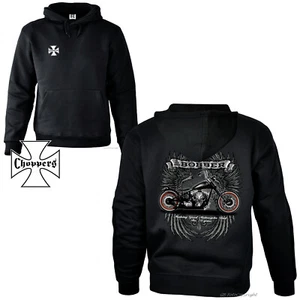 Sudadera con capucha para motociclista con capucha clásica motocicleta Chopper Bobber *4219 vb - Imagen 1 de 3