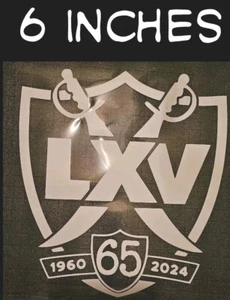 RAIDERS 6" LXV Vinyl Aufkleber Sticker * DELUXE ED. BIG 65 Jahre Las Vegas Oakland LA - Bild 1 von 14