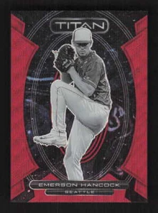 Emerson Hancock 2023 Panini Chronicles Titan Red Wave Seattle Mariners #/199 #12 - Picture 1 of 2