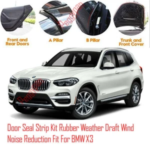 Door Seal Strip Kit Rubber Weather Draft Wind Noise Reduction For BMW X3 - Picture 1 of 12