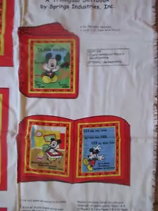 Pannello in tessuto LIBRO LIBRO vintage ALL ABOUT ME MICKEY MOUSE TRILINGUE - ANNI '90 - Foto 1 di 2