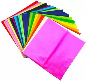 10 Fogli Grandi Di Carta Vettina Qualità Senza Acidi 50cm x 75cm 20" x 30" Colori - Foto 1 di 39