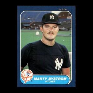 Marty Bystrom 1986 Fleer New York Yankees #102 R318E 2