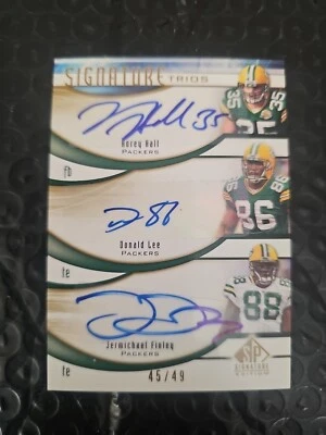 2009 Upper Deck SP Signature Trios Packer Autos Hall, Lee, Finley /49 T-HFF - Image 1 of 4
