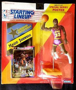 1992 MAGIC JOHNSON #32 Kenner Starting Lineup Figurine/Card Los Angeles Lakers