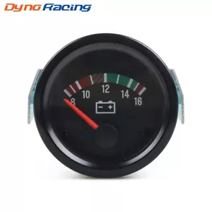 2" 52mm Car Yellow Light Pointer 12V Electronic Voltage Volt Meter Gauge 8-16V - Picture 1 of 7