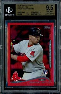 2014 Topps Update #US-26 Mookie Betts Red Hot Foil BGS 9.5 Red Sox Rookie RC