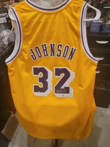 Magic Johnson Signed Autographed NBA Los Angeles Lakers Jersey HOF PSA/DNA COA - Picture 1 of 3