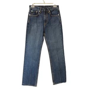 Rag & Bone Jeans Women’s Sz 24 Seam Front Denim Straight Frayed NWT High Waist - Picture 1 of 9