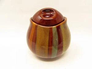Avanti Brown by Sango Sugar Bowl Stripes on Brown b425 - Picture 1 of 2