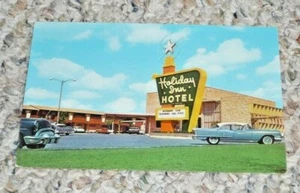 CARTOLINA HOLIDAY INN HOTEL OF DALLAS TEXAS AUTO D'EPOCA STREET VIEW - Foto 1 di 2