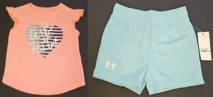 Baby Girl Size 18 Months 2-Piece Shorts Set Under Armour Cape Coral Wild @ Heart - Picture 1 of 8