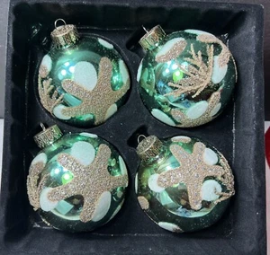 Coral Glass Ocean Christmas Ornament - Picture 1 of 5