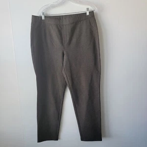 j jill womens pants size L ponte slim leg gray pull on - Picture 1 of 6