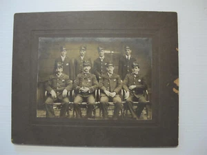 EARLY 1900's MOUNTED PHOTOGRAPH. GROUP OF FIREMEN. FIRE DEPARTMENT. LOUISVILLE? - Picture 1 of 3