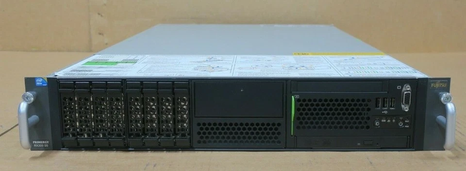 Fujitsu Primergy RX300 S5 2x 4-Core X5570 2.93GHz 48GB Ram 8x 2.5" Bay 2U Server - Image 1 of 3