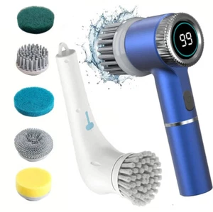 Cordless Electric Spin Scrubber, Brush w/5 Cleaning Heads Replacement Heads - Picture 1 of 22