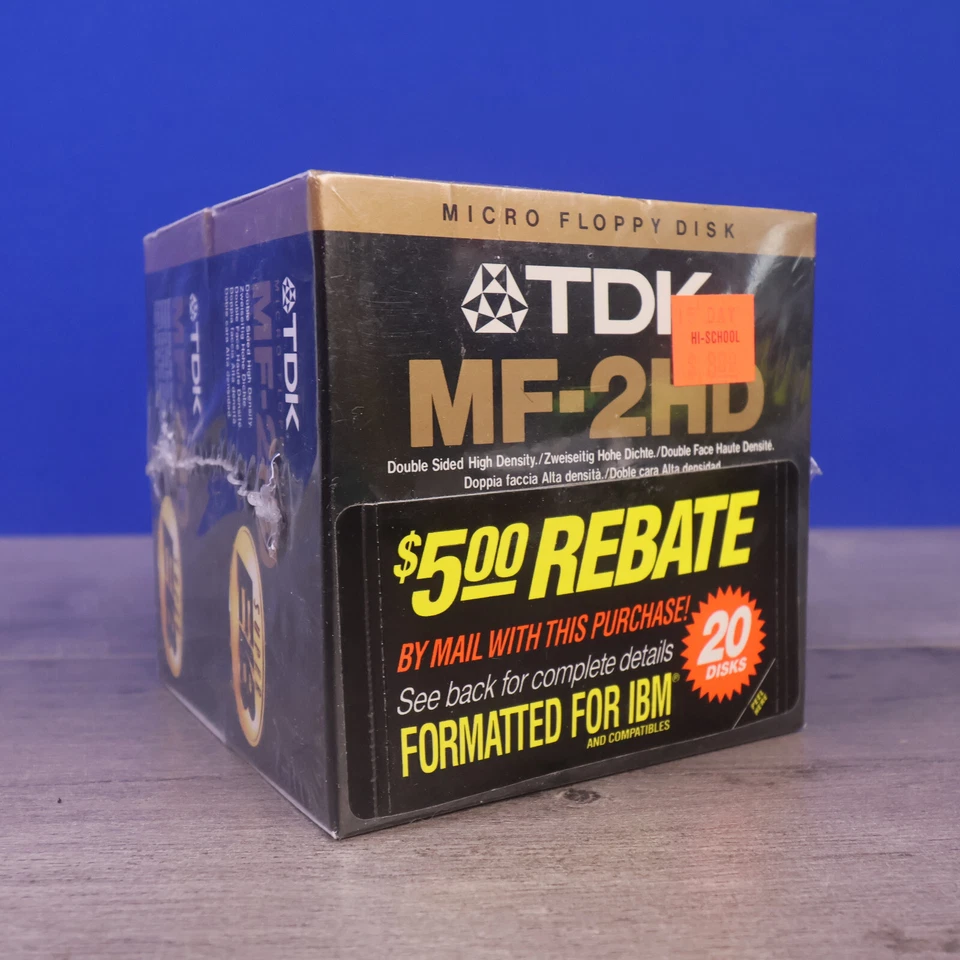 Micro disquetes TDK de doble cara de alta densidad 20 piezas formateados IBM MF-2HD Foto 1 de 1
