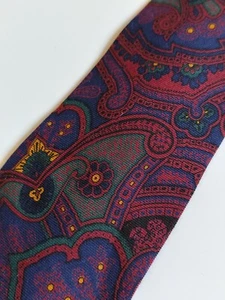 Men's Polo Ralph Lauren Silk Cashmere Multicolor Width 4" Tie Designer - Picture 1 of 11
