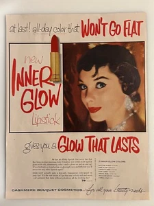 Vintage Inner Glow Lipstick Magazine Print Ad Cashmere Bouquet Cosmetics Fashion - Picture 1 of 1