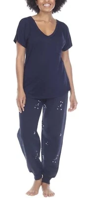 Conjunto de salón HONEYDEW talla 2X 2 piezas azul marino luna jogger y top manga corta nuevo con etiquetas Foto 1 de 3