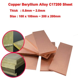 Copper Beryllium Alloy C17200 Sheet Plate Various Sizes &Thicknesses 2mm~0.5mm - Picture 1 of 6