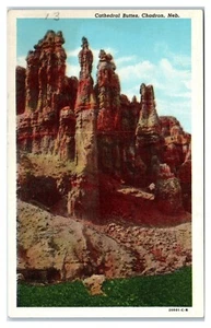 Postal de Cathedral Buttes en Chadron Nebraska NE - Imagen 1 de 2