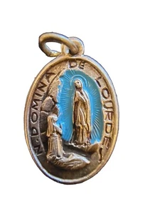 Our Lady of Fatima Catholic Medal Pendant Charm | Silver Tone Portugal  - Picture 1 of 4