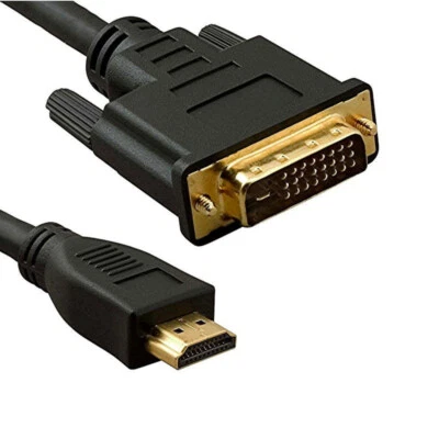 DVI HDMI Cable Cord Wire 15FT 15 feet for HDTV PC Monitor Computer Laptop New - Image 1 of 4