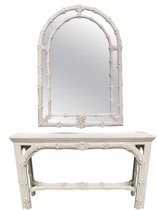 Serge Roche Style Gampel Stoll Console Table and Mirror Set - Picture 1 of 9