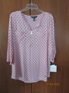 NEW Ellen Tracy Tunic Top Sz Large Polyester Elastane Bust 49 Length 29.5 in - Picture 1 of 6