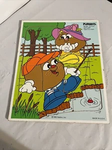 1985 PLAYSKOOL POTATO HEAD KIDS BIG CHIP & Tulip Frame Tray 10 Pc Puzzle Hasbro - Picture 1 of 4