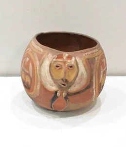 Olla de Arcilla de Cerámica de Arcilla de Papúa Nueva Guinea Tribu Abelam Diseños de Clan Pintados - Imagen 1 de 6