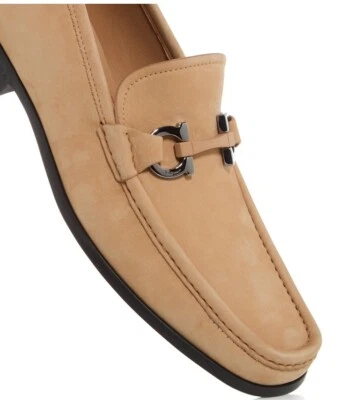New Authentic Salvatore Ferragamo Men Grandioso Suede Mocassin 9 $890 - Image 1 of 4