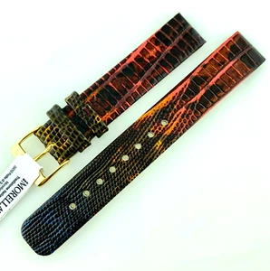 CINTURINO PELLE STAMPA ALLIGATORE MIS 16 RICAMBIO PER OROLOGIO NUOVO MORELLATO - Picture 1 of 4