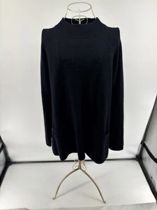 J. Jill schwarzer Kaschmir Pullover Tunika mit Taschen Damen Gr. Medium Vintage " - Bild 1 von 8