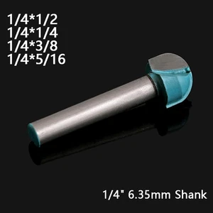 1/4" 6.35mm Shank Core Box Router Bit Round Nose Cove Box Woodworking Cutter - Picture 1 of 6