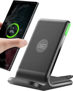 Wireless Charger, 15W Fast Qi Certified Wireless Charging Station with Sleep-Fri - Photo 1 sur 8