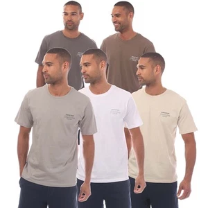 Men's Jack Jones 5 Pack of Tag T-Shirts in Multicolour - Picture 1 of 3