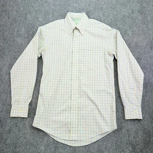 Brooks Brothers Milano Dress Shirt Men 14.5 32 Plaid NonIron American Supima - Picture 1 of 9