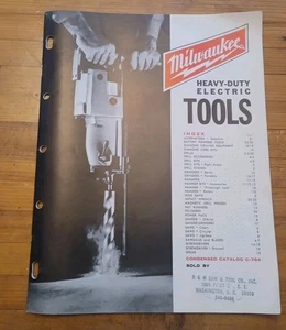1960’s 70s Milwaukee Heavy-Duty Tools Condensed Catalog 764 - Picture 1 of 6