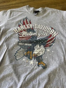 Harley Davidson Maidstone, Kent Unisex 90s Grey Graphic T-Shirt - Medium - Bild 1 von 7
