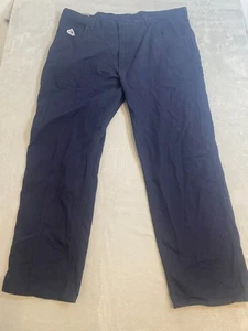 Bulwark Loose Midweight Canvas CAT 2 AR/FR Work Pants Mens 42 x 30 Navy Cotton - Picture 1 of 6