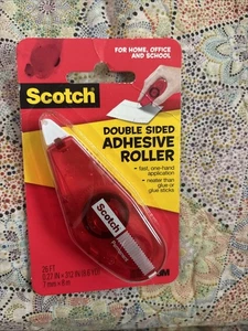 Scotch Double Sided Adhesive Roller 0.27” x 312” 8.6 Yds 2015 Crafting Office 3M - Picture 1 of 4
