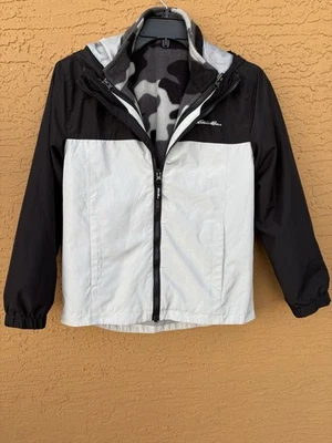 Chaqueta Eddie Bauer Niños Gris/Negro Ligera con Bolsillos con Capucha Talla M (10/12) Foto 1 de 3