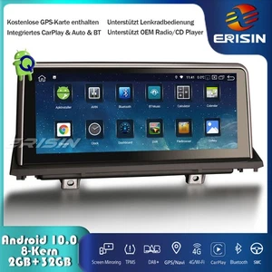 8-Kern 10.25" IPS DAB+Autoradio Android 10 Navi CarPlay GPS BT BMW X5 E70 X6 E71 - Bild 1 von 13