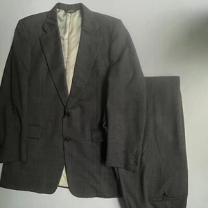 Vintage Paul Stuart 2-teiliger Anzug Herren 40 L Sakko Hose grau Wolle 38x28 Hose MÄNGEL - Bild 1 von 14
